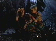 xena getting shoulder stitched up
