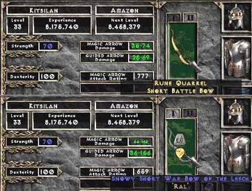 bow damage stats