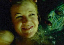 gabrielle and zombie in green slime pool