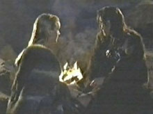xena and gabrielle drying off in cave by fire