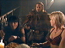beowulf accosts xena and gabrielle in tavern