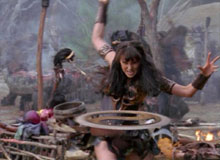 xena using chakram against cannibals